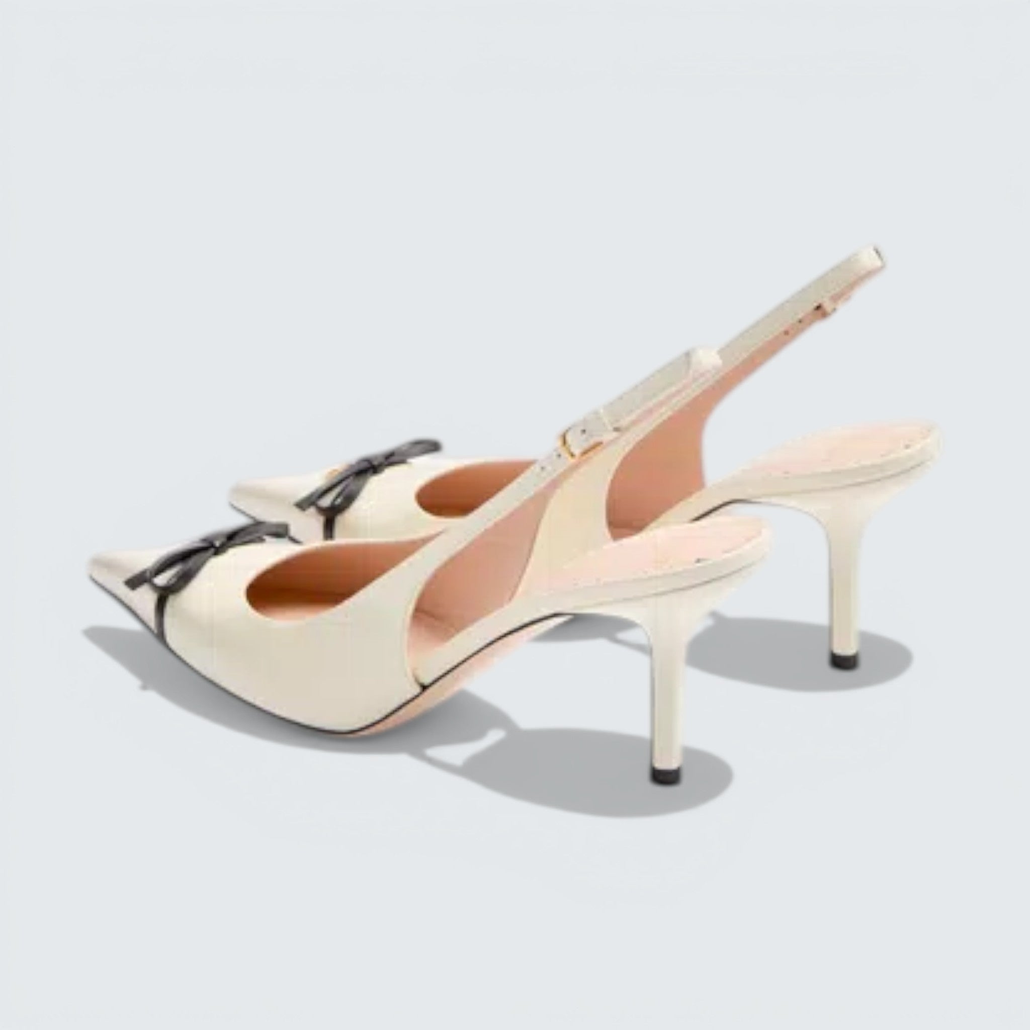 Bepointy Slingback Pump In Patent Leather And Kidskin 80Mm