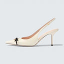 Bepointy Slingback Pump In Patent Leather And Kidskin 80Mm