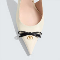 Bepointy Slingback Pump In Patent Leather And Kidskin 80Mm