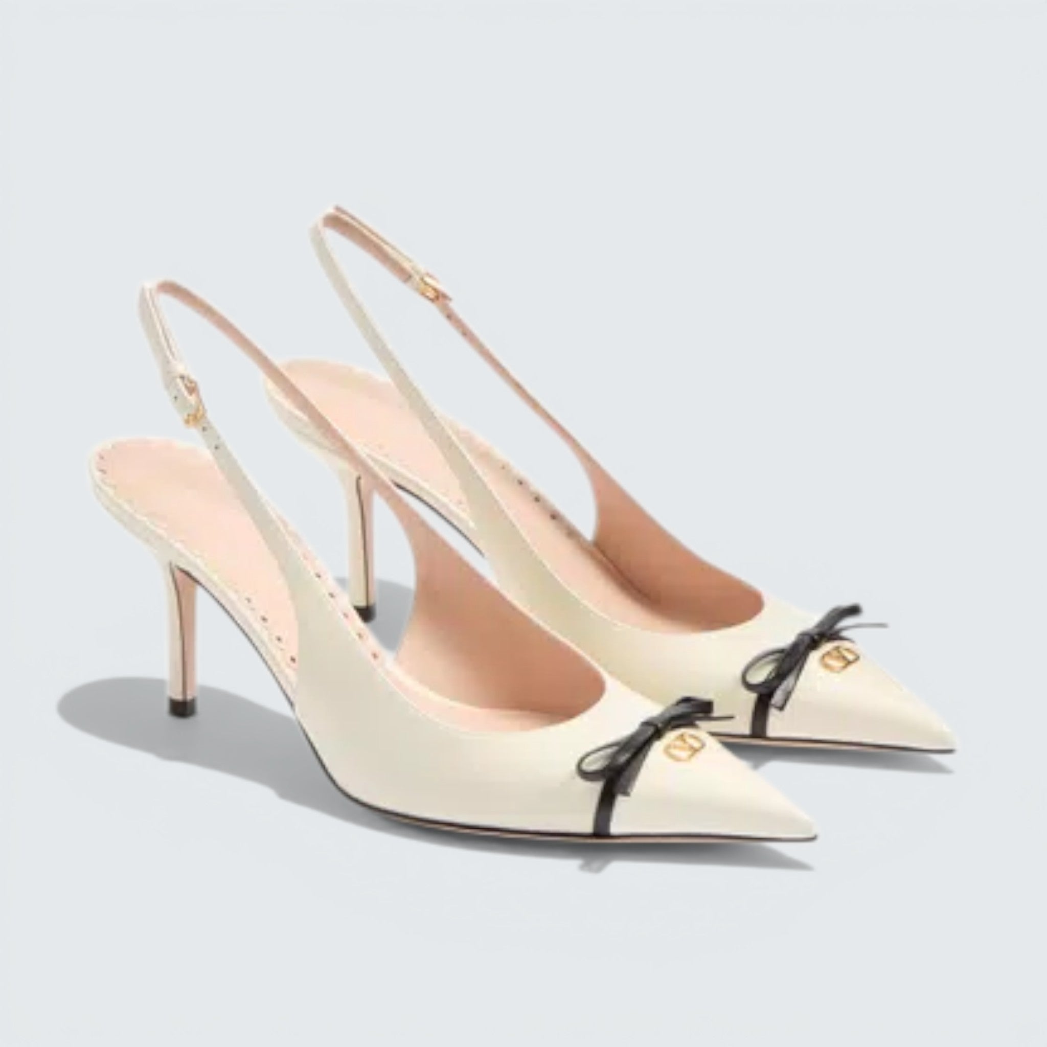 Bepointy Slingback Pump In Patent Leather And Kidskin 80Mm