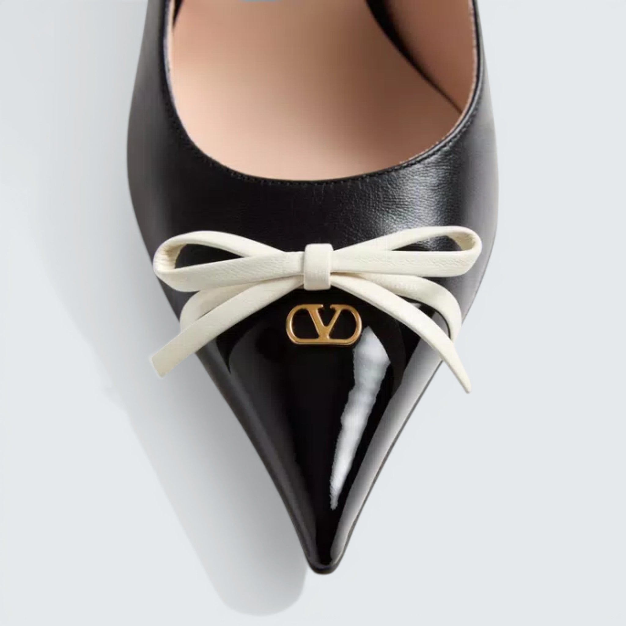 Bepointy Slingback Pump In Patent Leather And Kidskin 80Mm