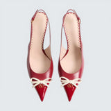 Bepointy Slingback Pump In Patent Leather And Kidskin 80Mm