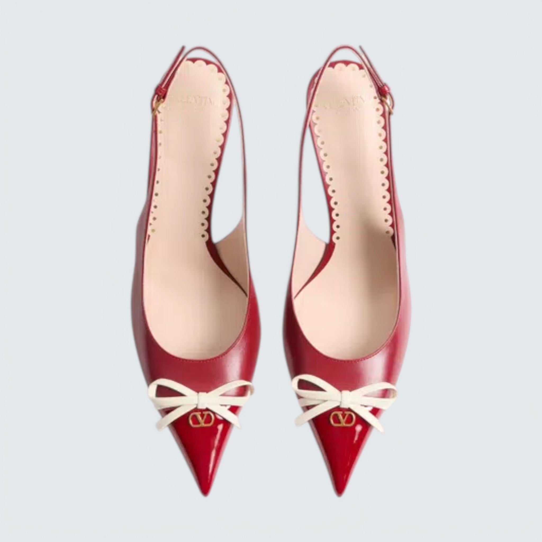 Bepointy Slingback Pump In Patent Leather And Kidskin 80Mm