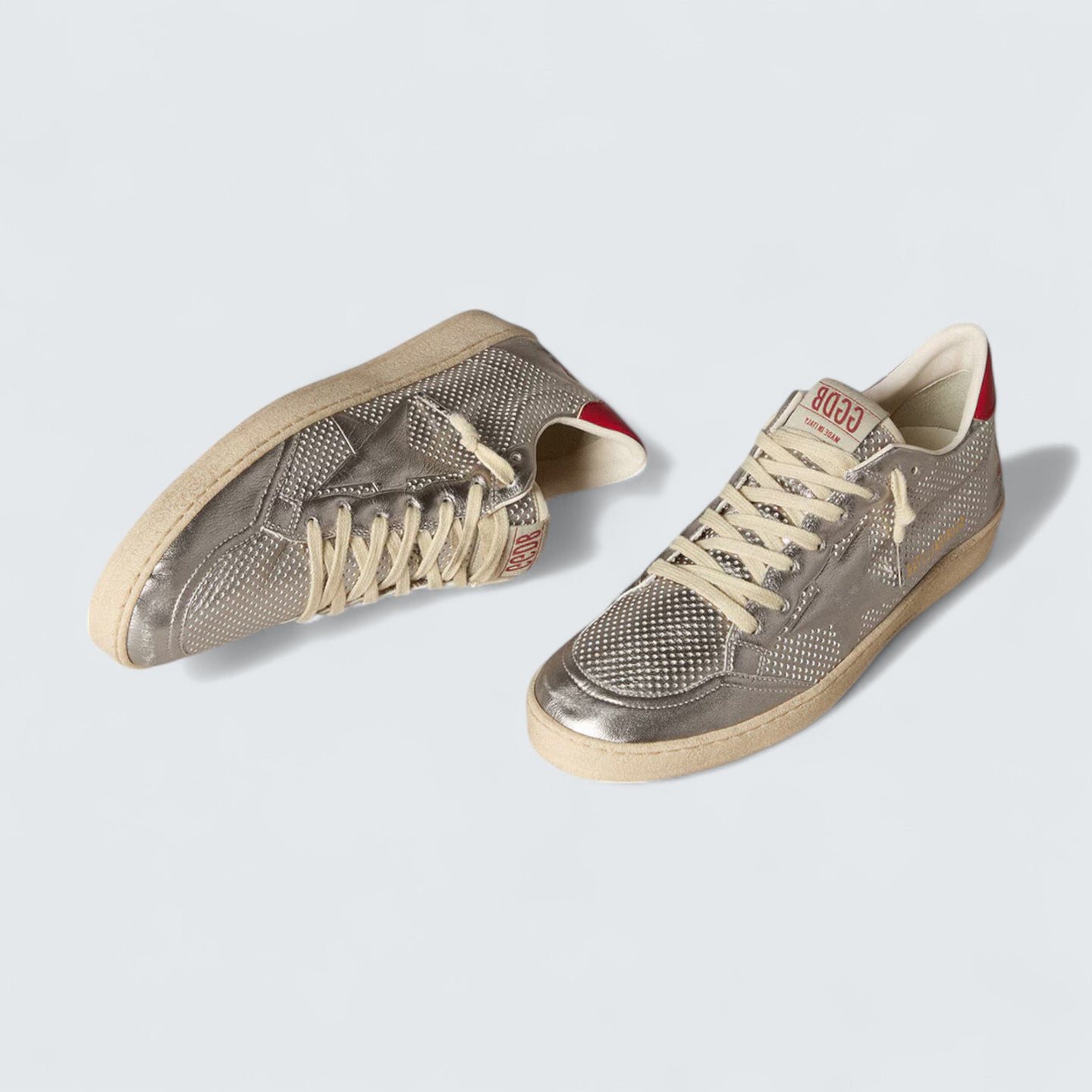 Bio-based Ball Star 'Metallic Silver with Silver Star and Red Heel Tab'