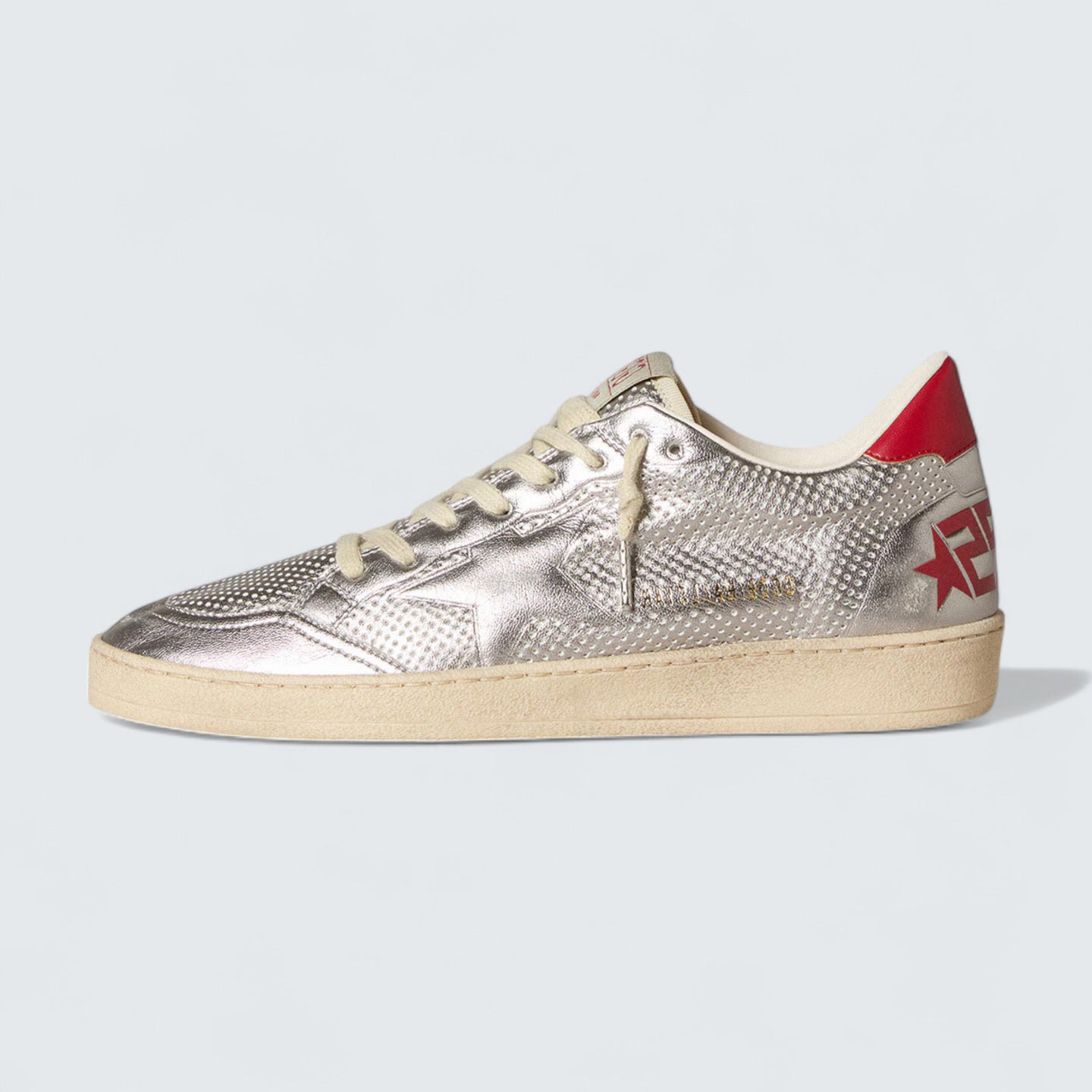 Bio-based Ball Star 'Metallic Silver with Silver Star and Red Heel Tab'