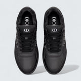 B27 Uptown Low-Top Sneaker ’Black Smooth Calfskin, Black Suede and Black Dior Oblique Galaxy Leather’
