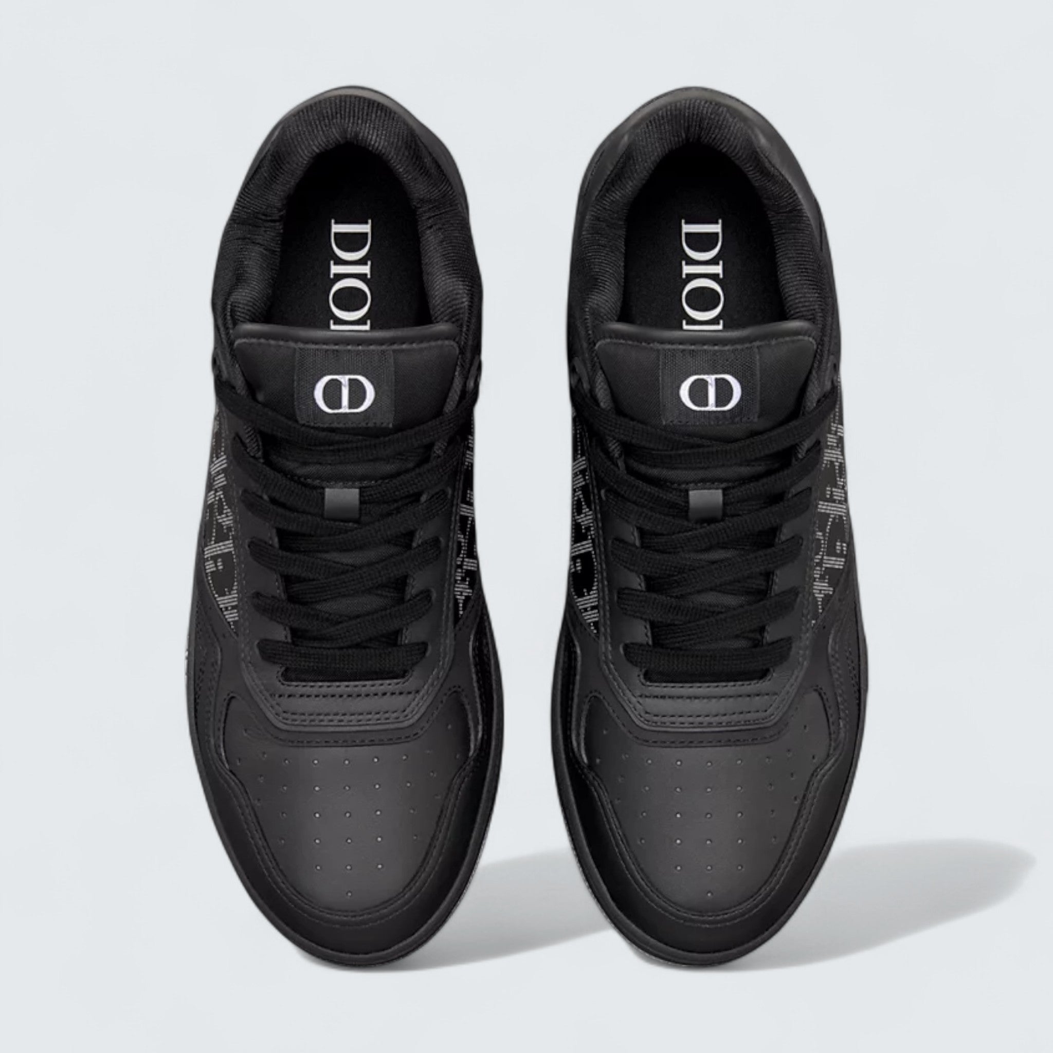 B27 Uptown Low-Top Sneaker ’Black Smooth Calfskin, Black Suede and Black Dior Oblique Galaxy Leather’
