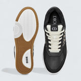 B27 Uptown Low-Top Sneaker ’Black Smooth Calfskin with Beige and Black Dior Oblique Jacquard’