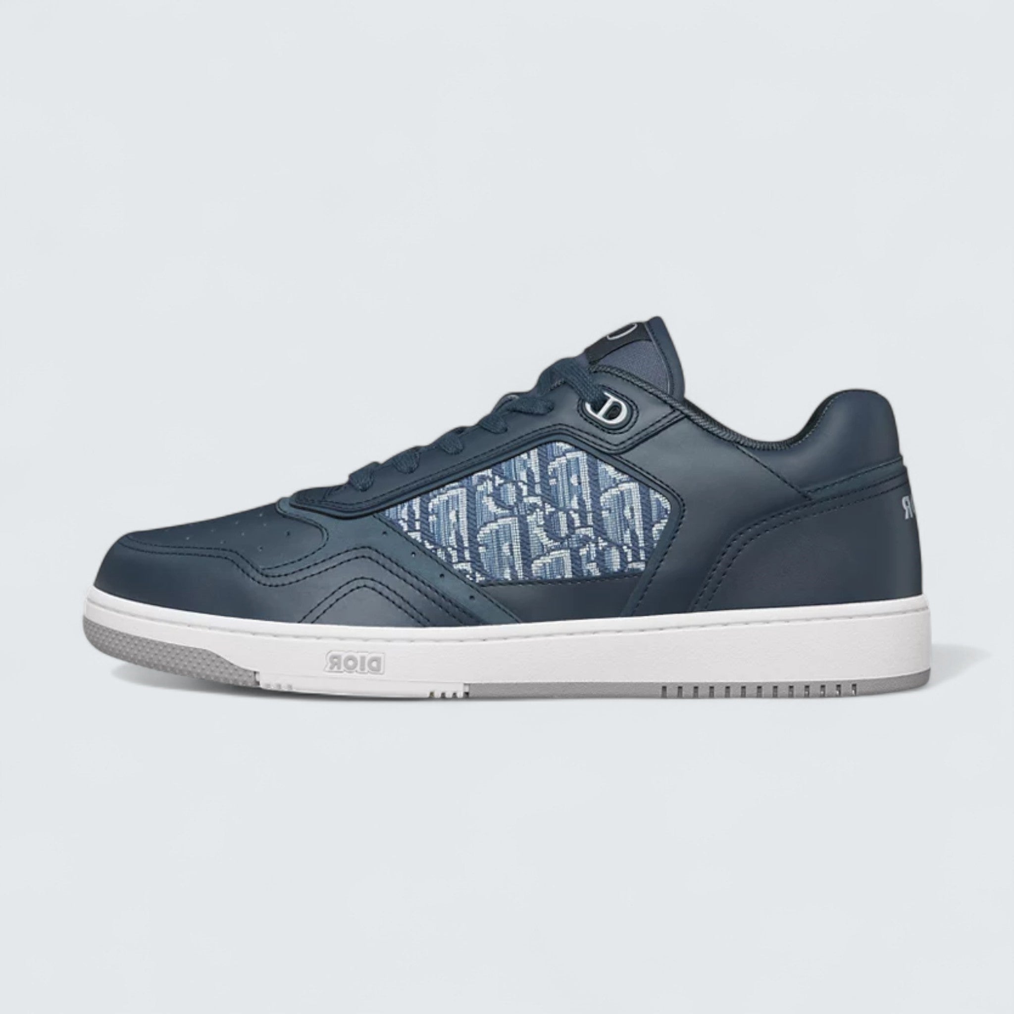 B27 Uptown Low-Top Sneaker ’Blue Smooth Calfskin and Blue Dior Oblique Jacquard’