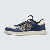 B27 Uptown Low-Top Sneaker ’Blue, Cream and Dior Gray Smooth Calfskin with Beige and Black Dior Oblique Jacquard’