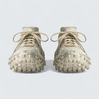 Bouncer Sneaker in Beige Mesh and Nylon