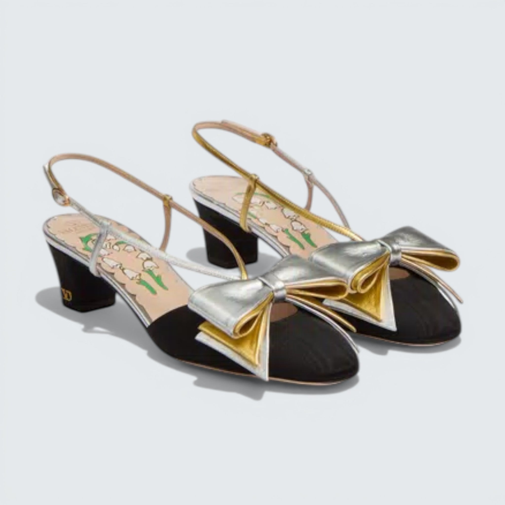 Bowow Slingback Pumps In Moirè Fabric 45Mm