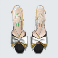 Bowow Slingback Pumps In Moirè Fabric 45Mm