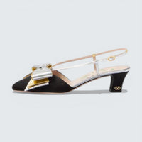 Bowow Slingback Pumps In Moirè Fabric 45Mm