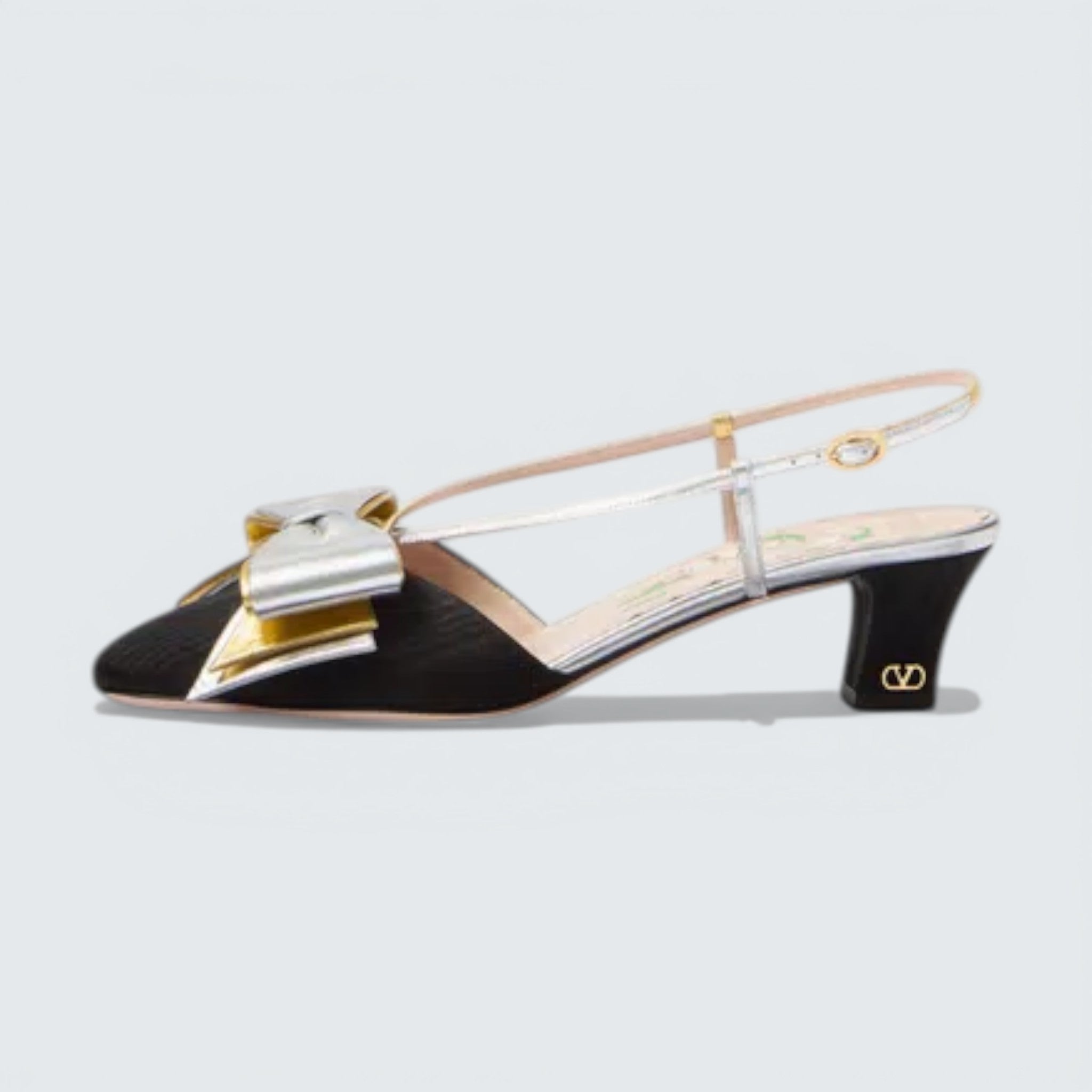 Bowow Slingback Pumps In Moirè Fabric 45Mm