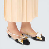 Bowow Slingback Pumps In Moirè Fabric 45Mm