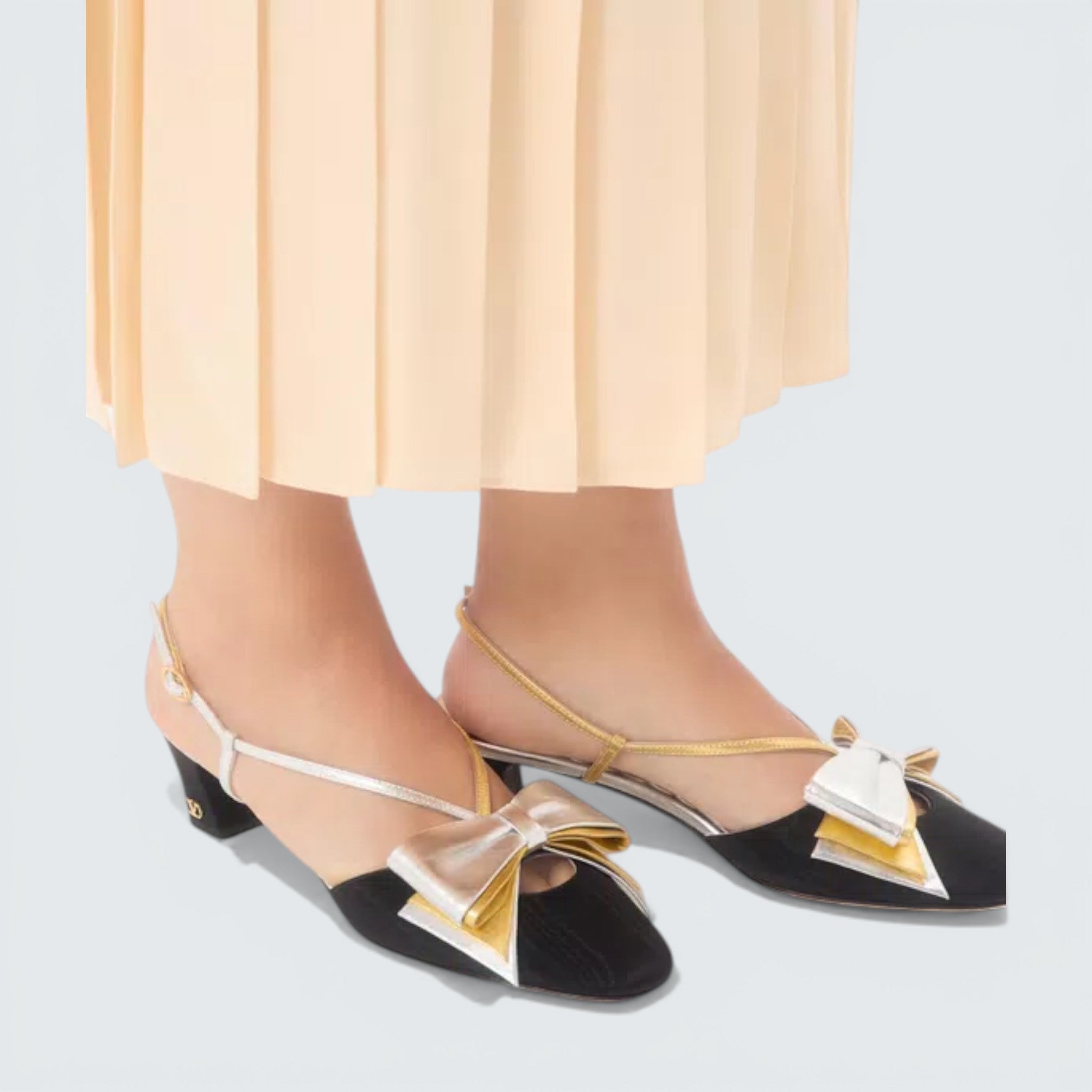Bowow Slingback Pumps In Moirè Fabric 45Mm