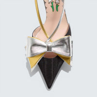 Bowow Slingback Pumps In Moirè Fabric 85Mm