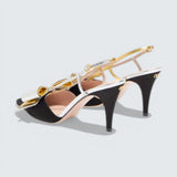 Bowow Slingback Pumps In Moirè Fabric 85Mm