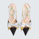 Bowow Slingback Pumps In Moirè Fabric 85Mm