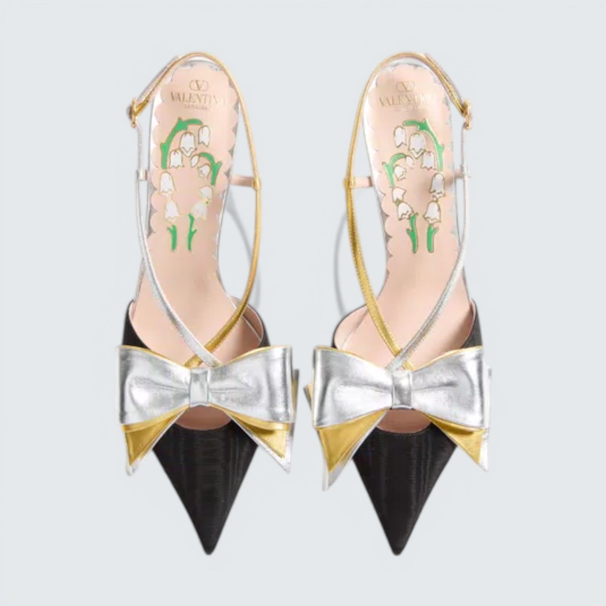 Bowow Slingback Pumps In Moirè Fabric 85Mm