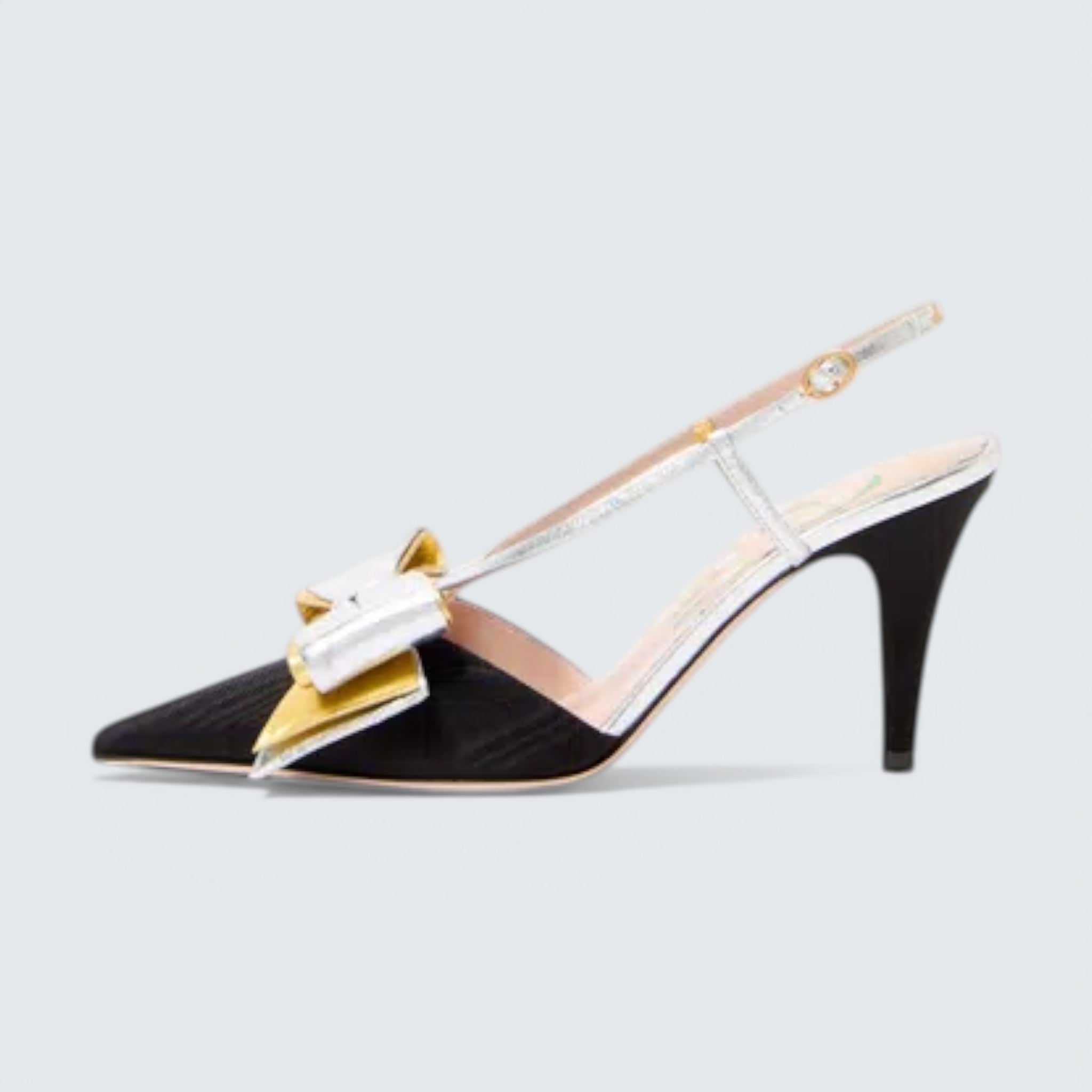 Bowow Slingback Pumps In Moirè Fabric 85Mm