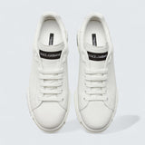 D&G Calfskin Nappa Portofino Sneakers 'White'