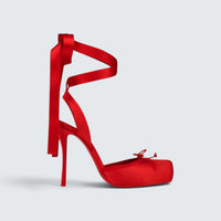 Cassia Lace Up - 100 mm Strappy pumps - Crepe satin