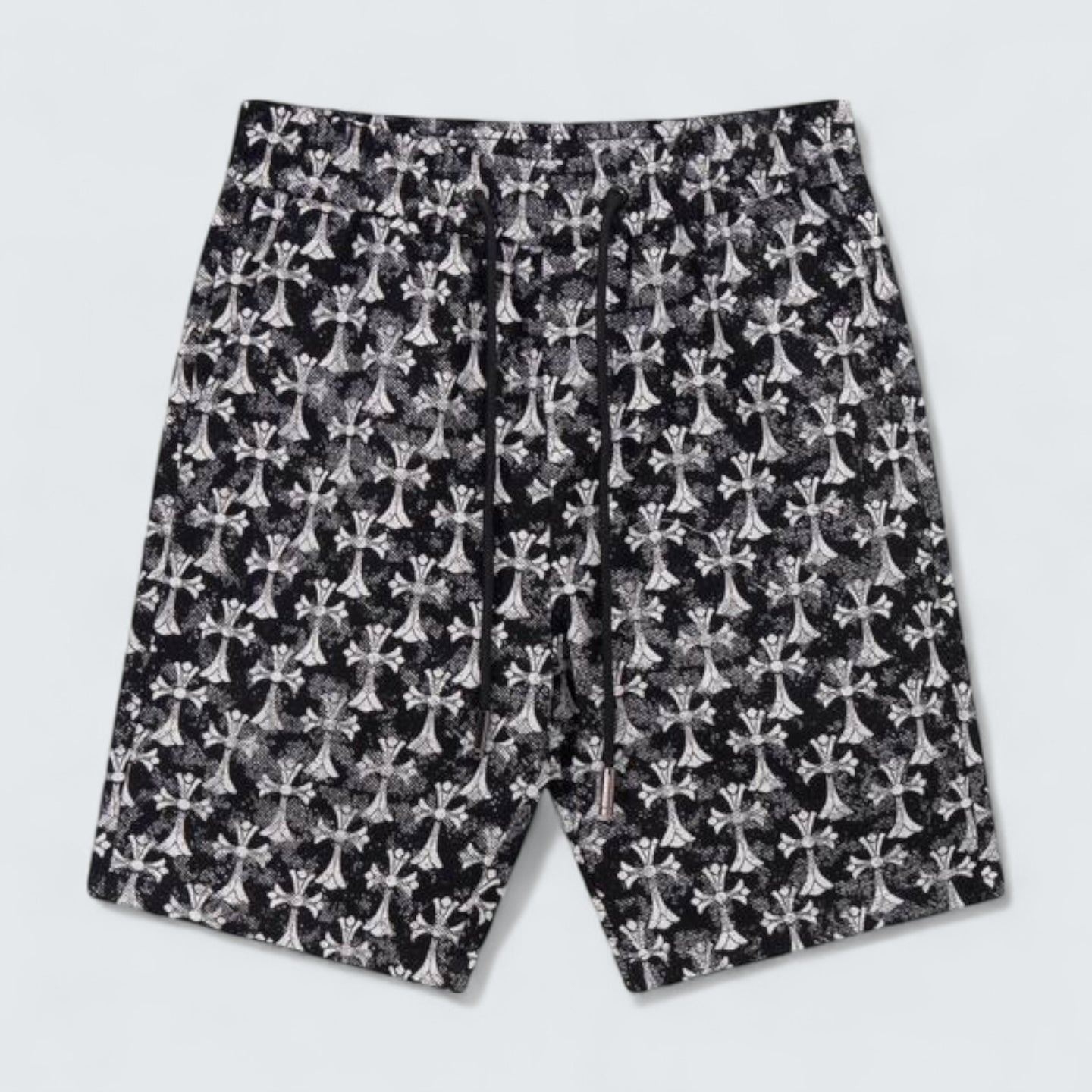 Allover Cross Print Shorts