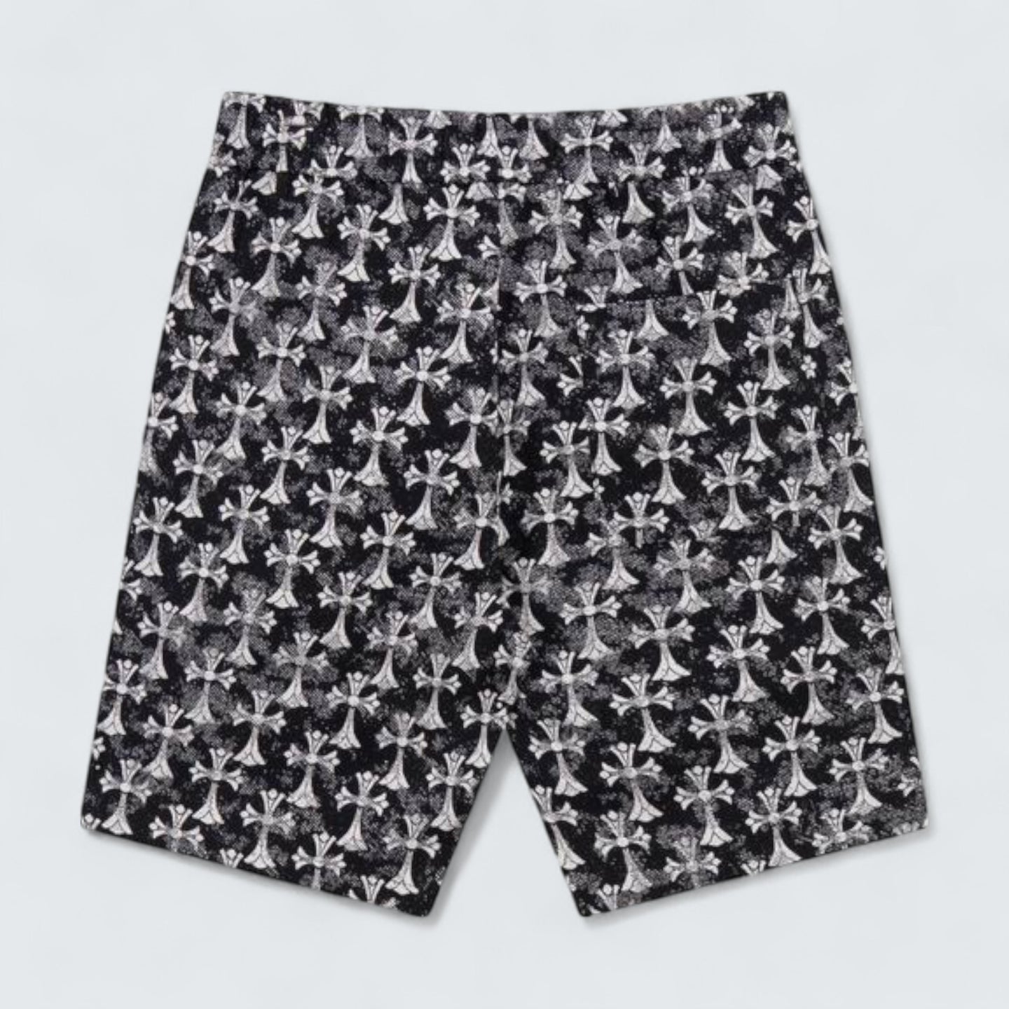 Allover Cross Print Shorts