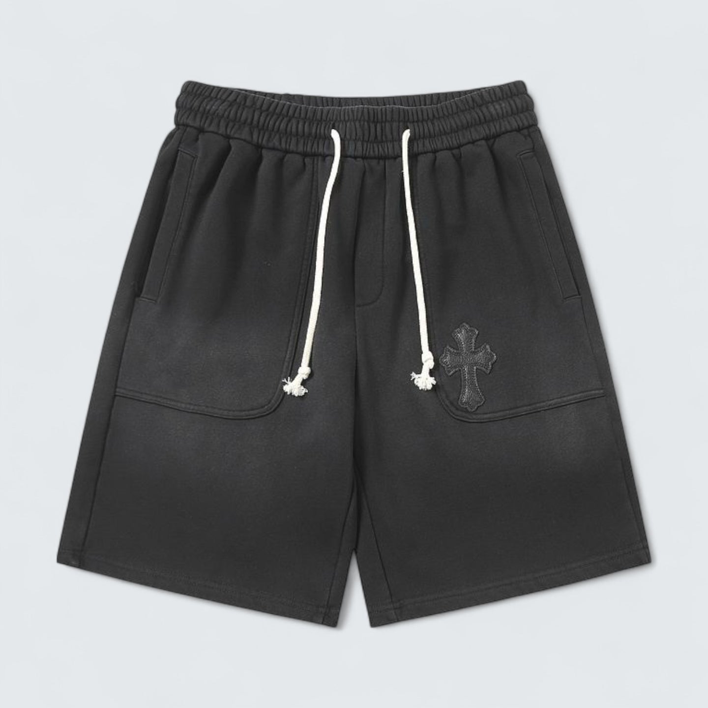 Tonal Cross Patch Shorts