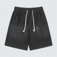 Tonal Cross Patch Shorts