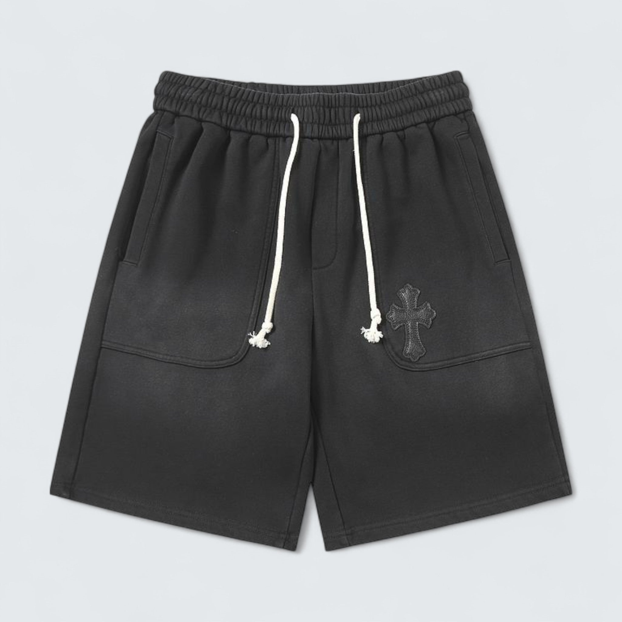 Tonal Cross Patch Shorts