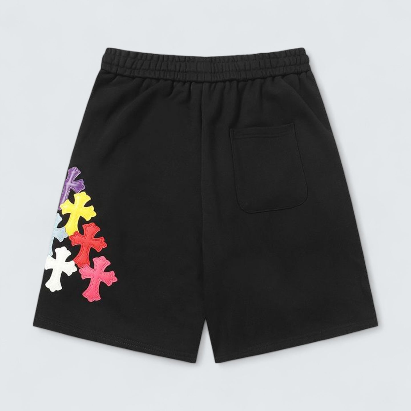 Multicolor Cross Patch Shorts