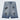 Washed Hem Cross Patch Denim Shorts