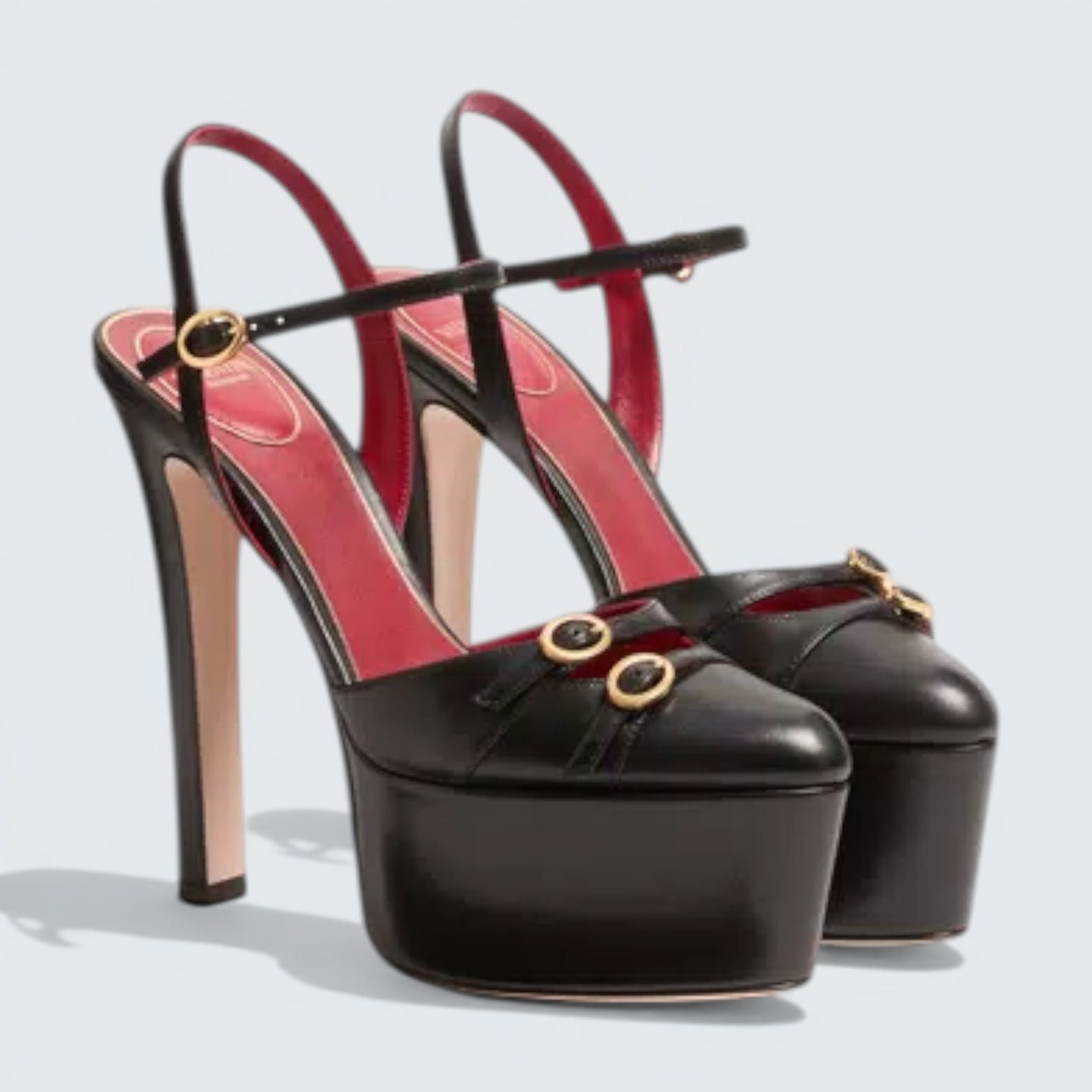 Crasher Platform Pumps in Kidskin 145MM