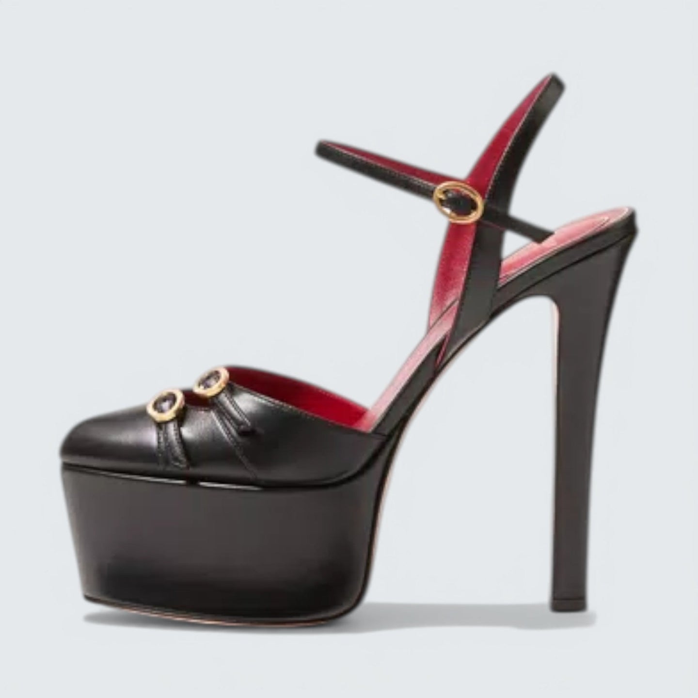 Crasher Platform Pumps in Kidskin 145MM