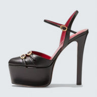 Crasher Platform Pumps in Kidskin 145MM