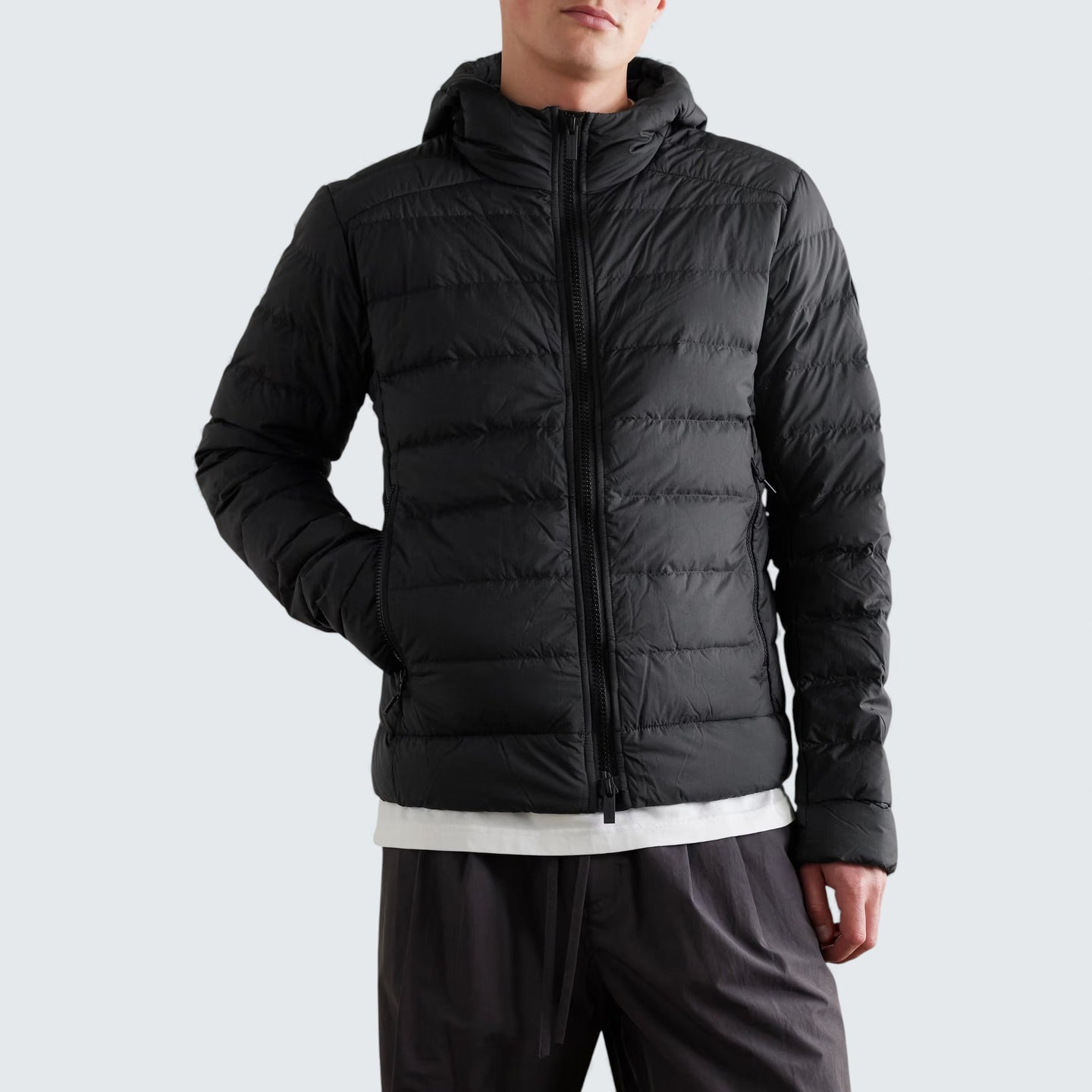 Crofton Logo Appliquéd Quilted Enduraluxe Hooded Down Jacket