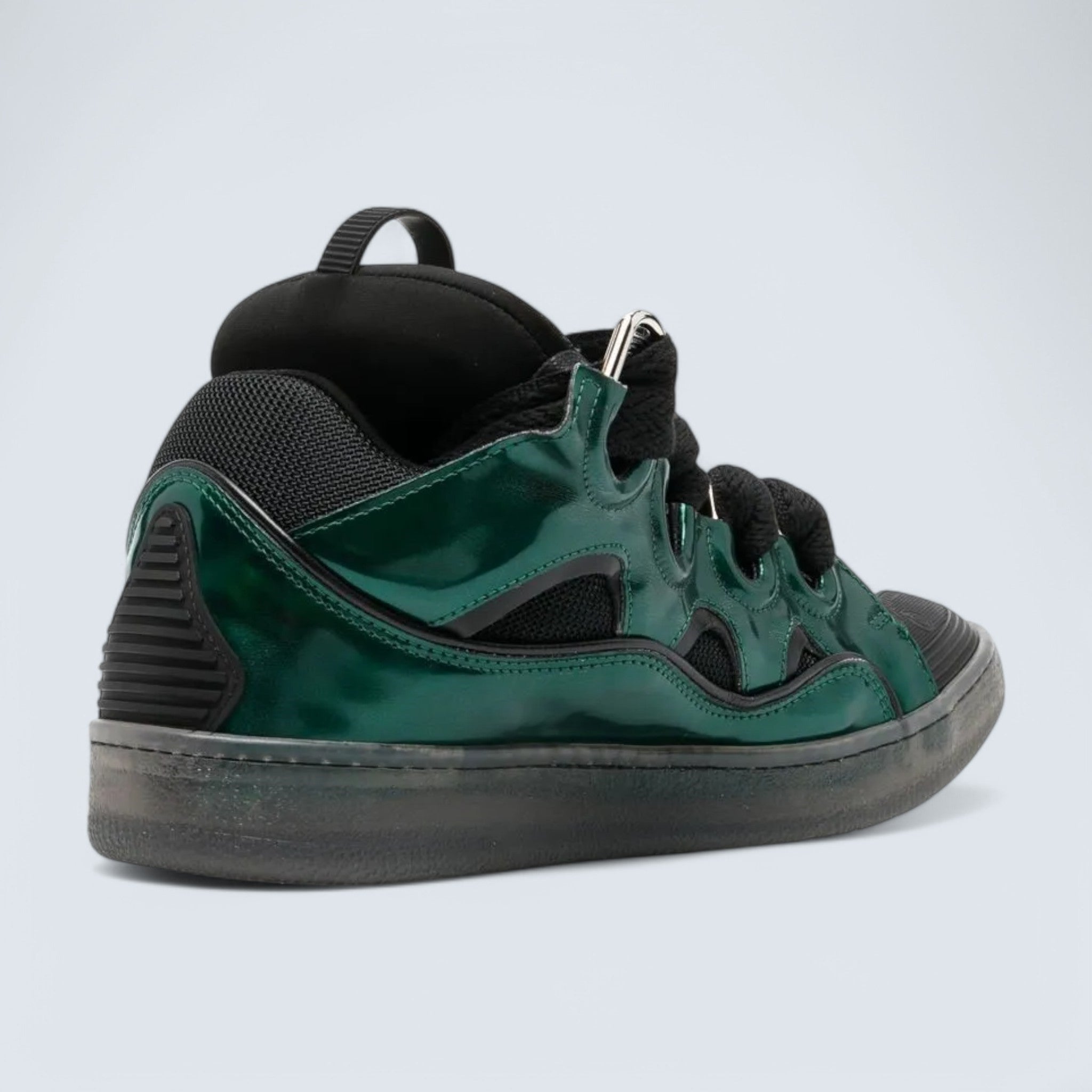 Curb Lace-Up Sneakers 'Metallic Green'