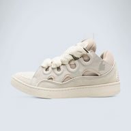 Leather Curb Sneakers 'Light Beige'