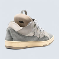 Leather Curb Sneakers 'Light Grey'