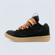 Leather Curb Sneakers 'Black'