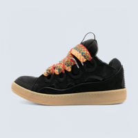 Leather Curb Sneakers 'Black'