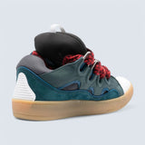 Curb Low-Top Sneakers 'Blue-Grey/Red Laces'