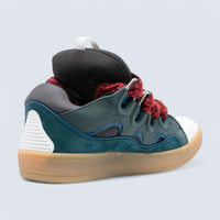 Curb Low-Top Sneakers 'Blue-Grey/Red Laces'