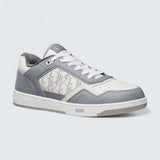 B27 Uptown Low-Top Sneaker ’Dior Gray Smooth Calfskin and White Dior Oblique Galaxy Leather’