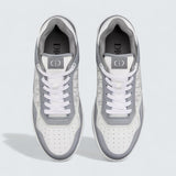 B27 Uptown Low-Top Sneaker ’Dior Gray Smooth Calfskin and White Dior Oblique Galaxy Leather’