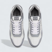 B27 Uptown Low-Top Sneaker ’Dior Gray Smooth Calfskin and White Dior Oblique Galaxy Leather’