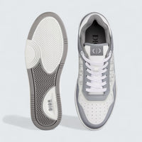 B27 Uptown Low-Top Sneaker ’Dior Gray Smooth Calfskin and White Dior Oblique Galaxy Leather’